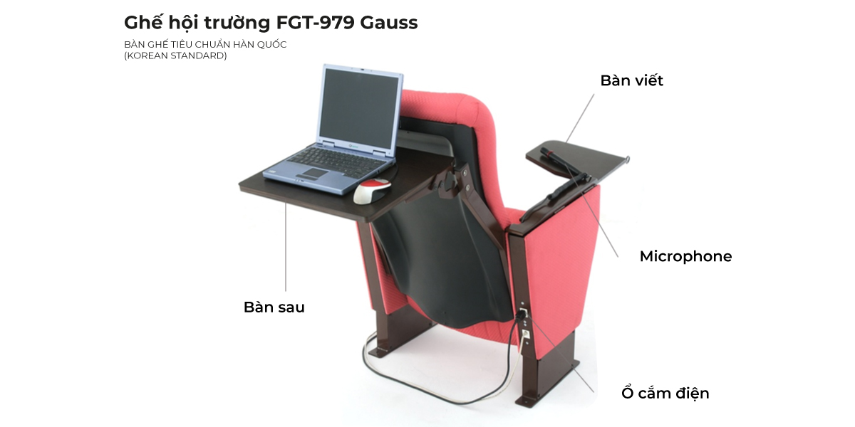 Tổng hợp đặc điểm Ghế hội trường FGT-979 GAUSS
