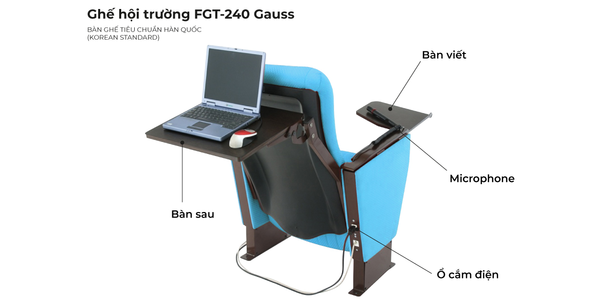 Đặc điểm Ghế hội trường FGT-979 GAUSS