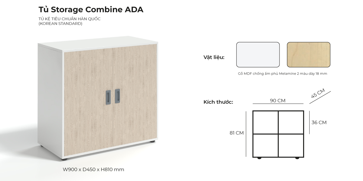 Tổng Hợp Đặc Điểm Tủ Storage Combine ADA