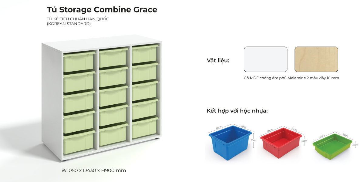Tổng Hợp Đặc Điểm Tủ Storage Combine Grace