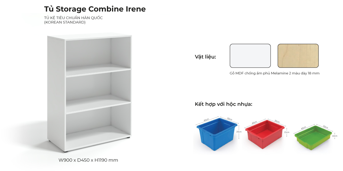 Tổng Hợp Đặc Điểm Tủ Storage Combine Irene