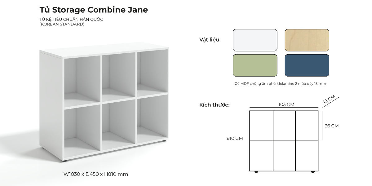 Tổng Hợp Đặc Điểm Tủ Storage Combine Jane