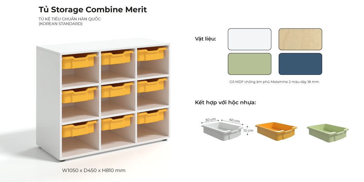 Tổng Hợp Đặc Điểm Tủ Storage Combine Merit