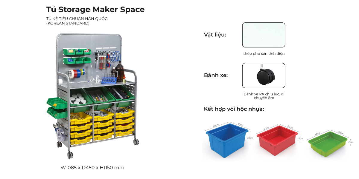Tổng Hợp Đặc Điểm Tủ Storage Maker Space