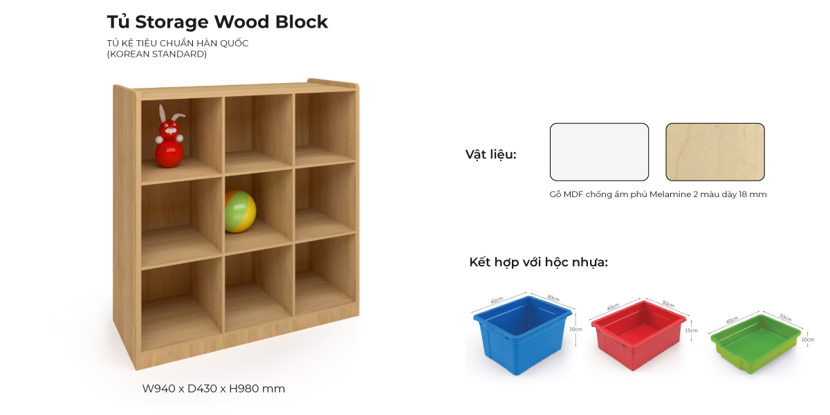 Tổng Hợp Đặc Điểm Tủ Storage Wood Block
