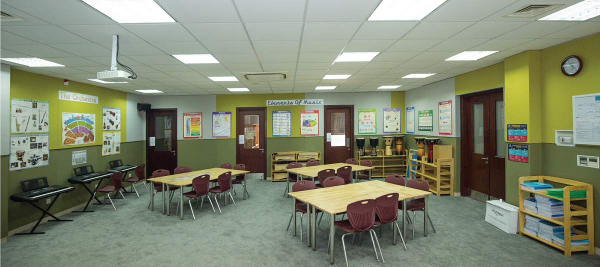 Hệ bảng ghim tiêu âm - Soundmate System - trong phòng âm nhạc