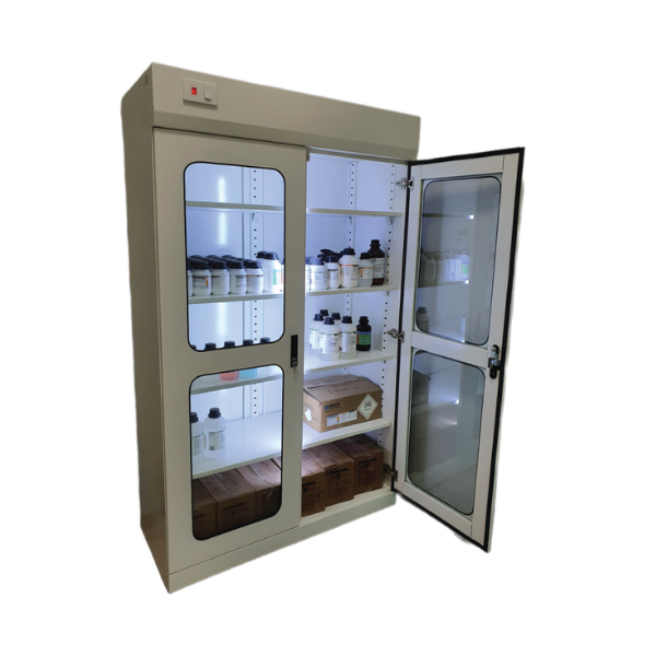 Tủ Đựng Hóa Chất Có Lọc Hấp Thụ (Tủ Sắt)