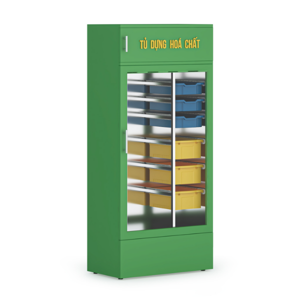 Tủ Đựng Hóa Chất INOX Nhiều Ngăn