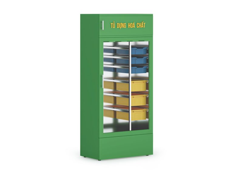 Tủ Đựng Hóa Chất INOX Nhiều Ngăn